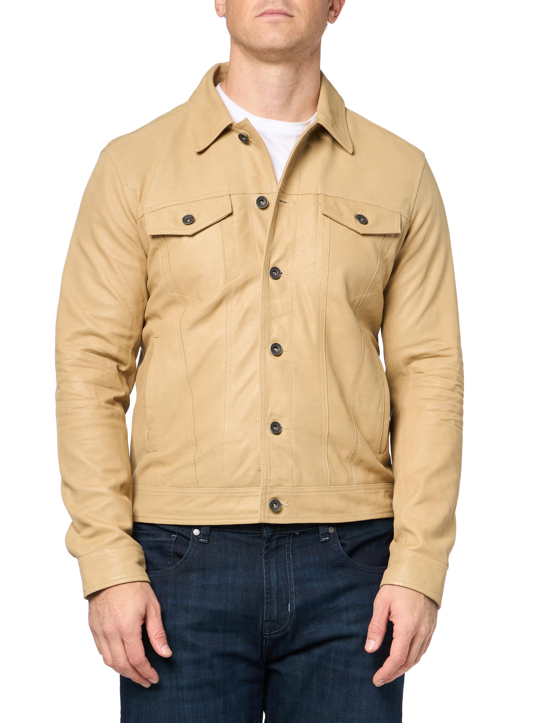 John Varvatos Men's Andrew Leather Jacket
