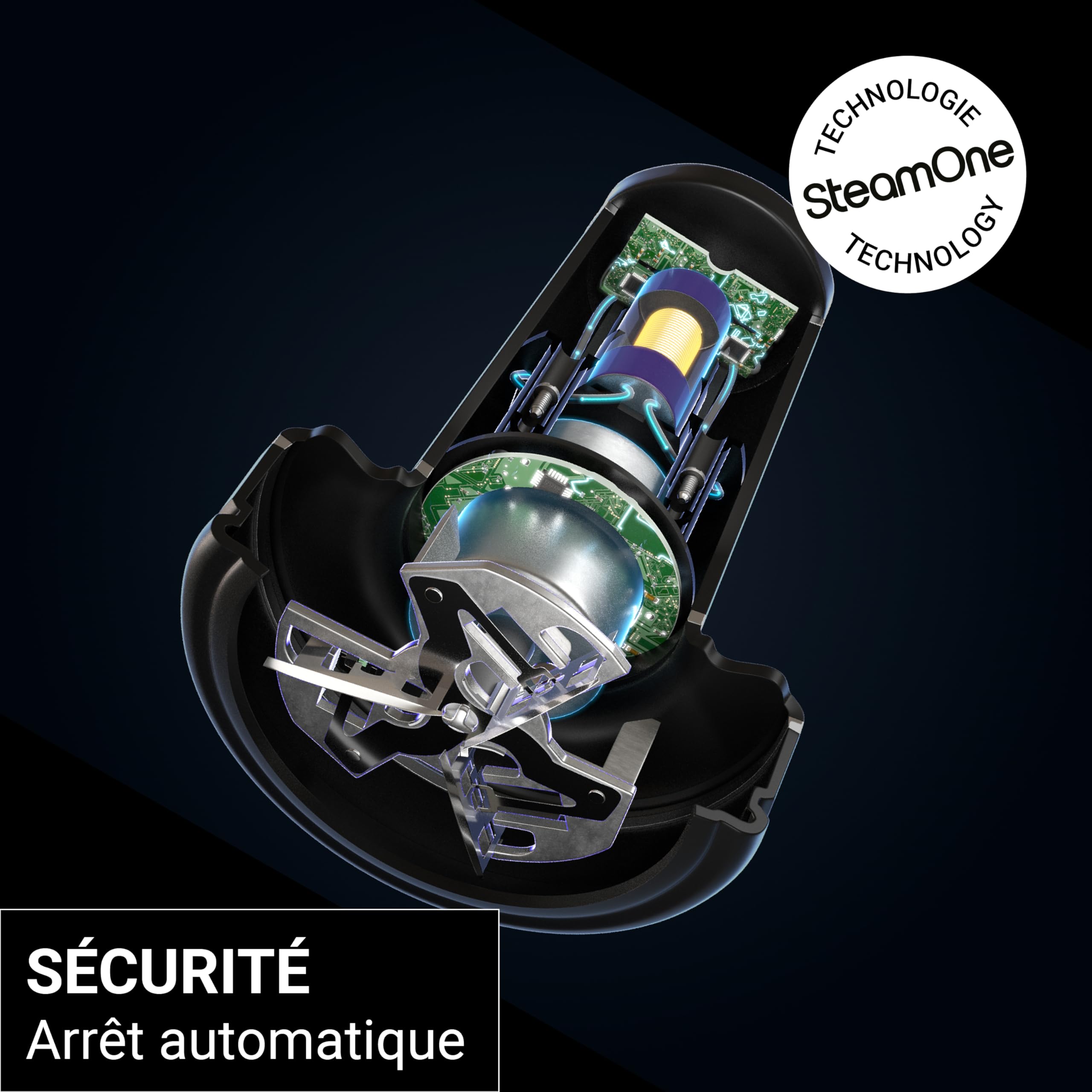 STEAMONE - Rasoir Anti Bouloche Rechargeable pour Vêtement Câble USB C - Coupe-Peluche avec Poignée Ergonomique Pratique et Efficace - 3 Lames en Acier Inoxydable - Entreprise Française RP10B