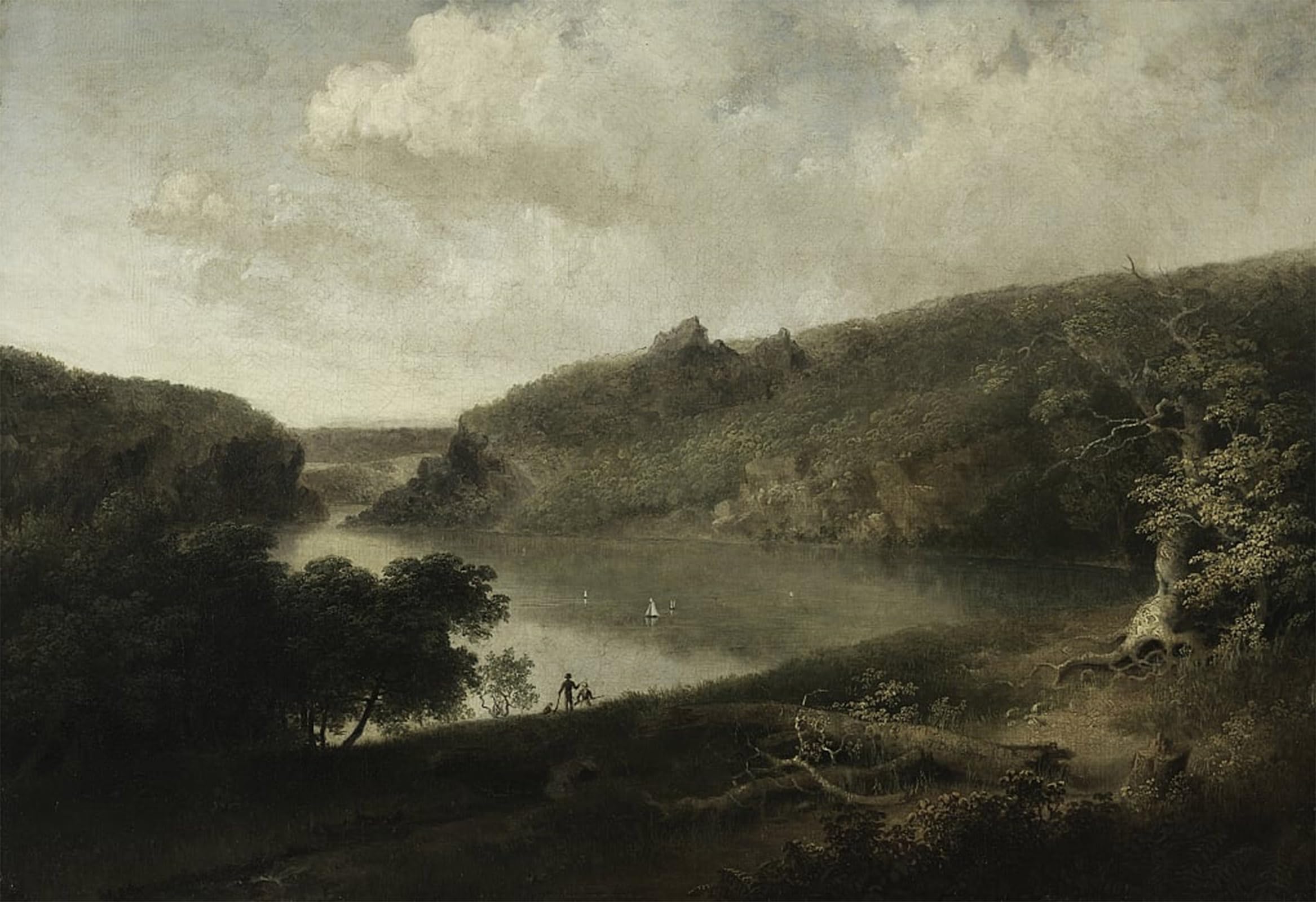 ARTXLXXBN Famous Prints Artwork Pictures Poster Painting Art View of a Lakes by Doughty Artwork Landscape Pictures for Home Decor 60x90cm