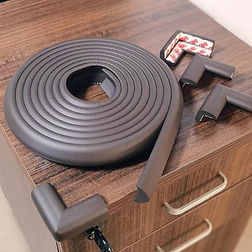 Miniatura 7 de grelex Esquinas y bordes de espuma suave a prueba de bebés (borde de 12.5 pies + 4 esquinas) Adhesivo 3M para mesa, muebles, cortado a cualquier