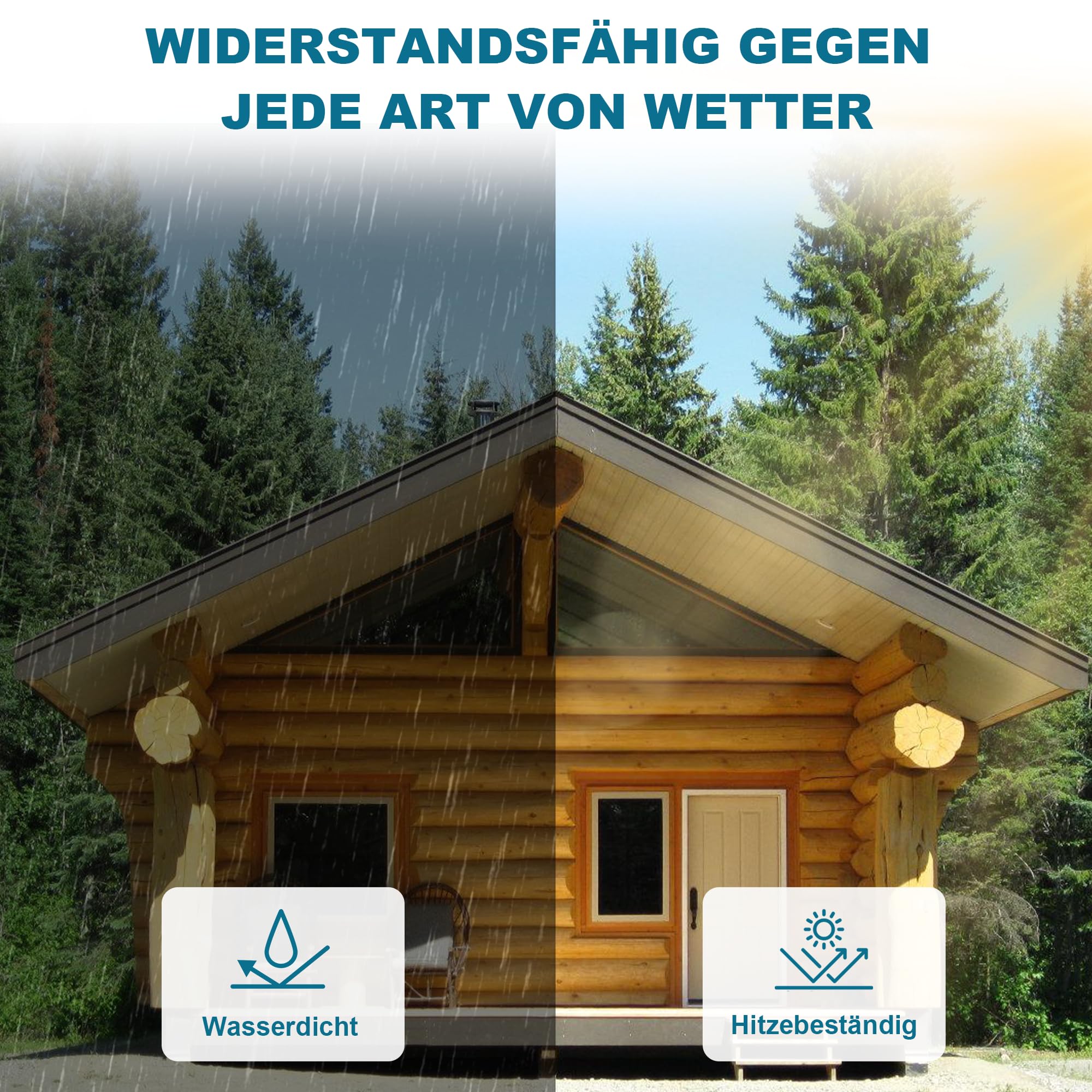 TEOV Dachfolie Aluminium 10㎡ Bitumenkleber Selbstklebend Dachbahn