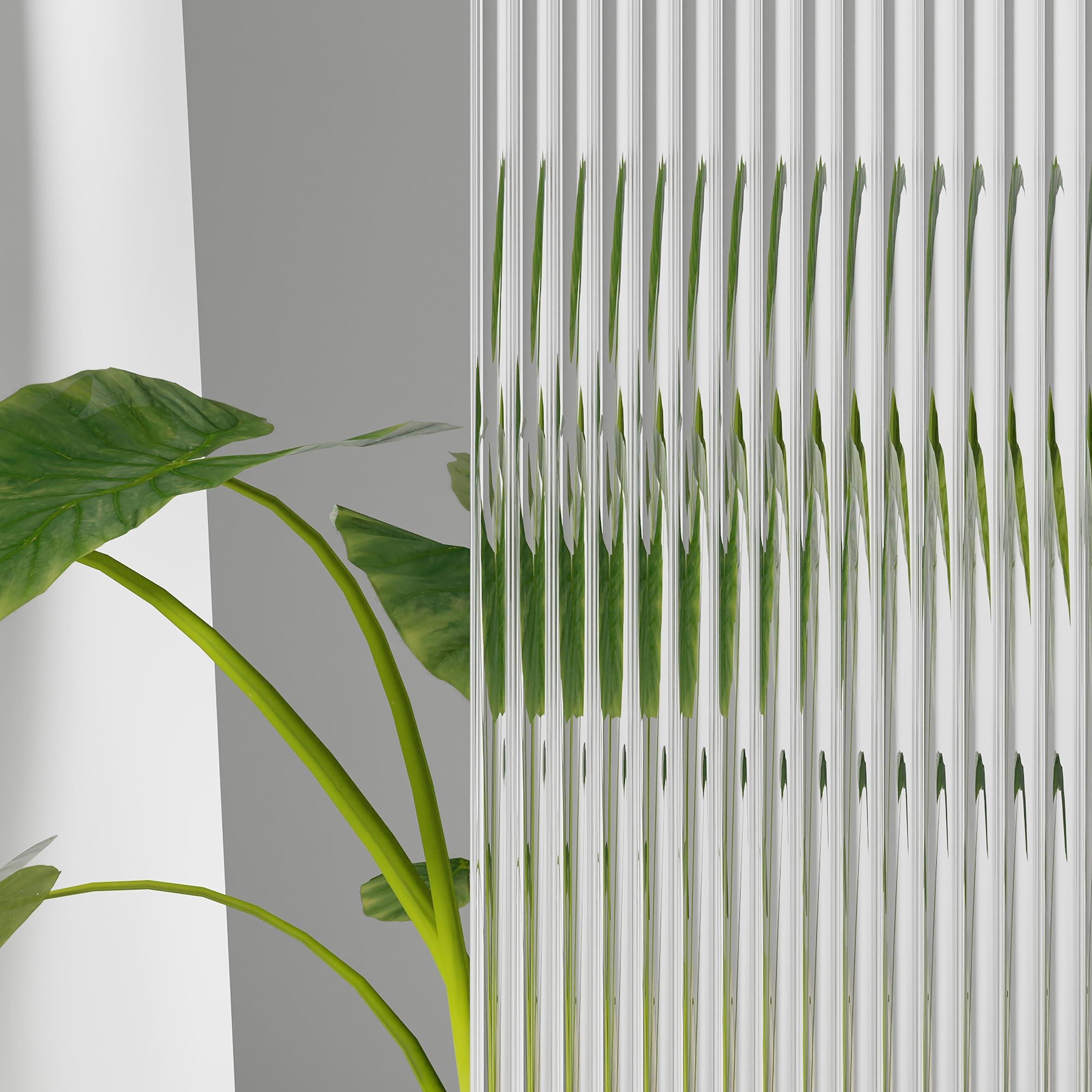 Reeded Glass Window Film 152cm x 1m, Premium Self-Adhesive PVC Flutted Window Privacy Film with Decorative Pattern, UV Protection & Easy Application — image 1