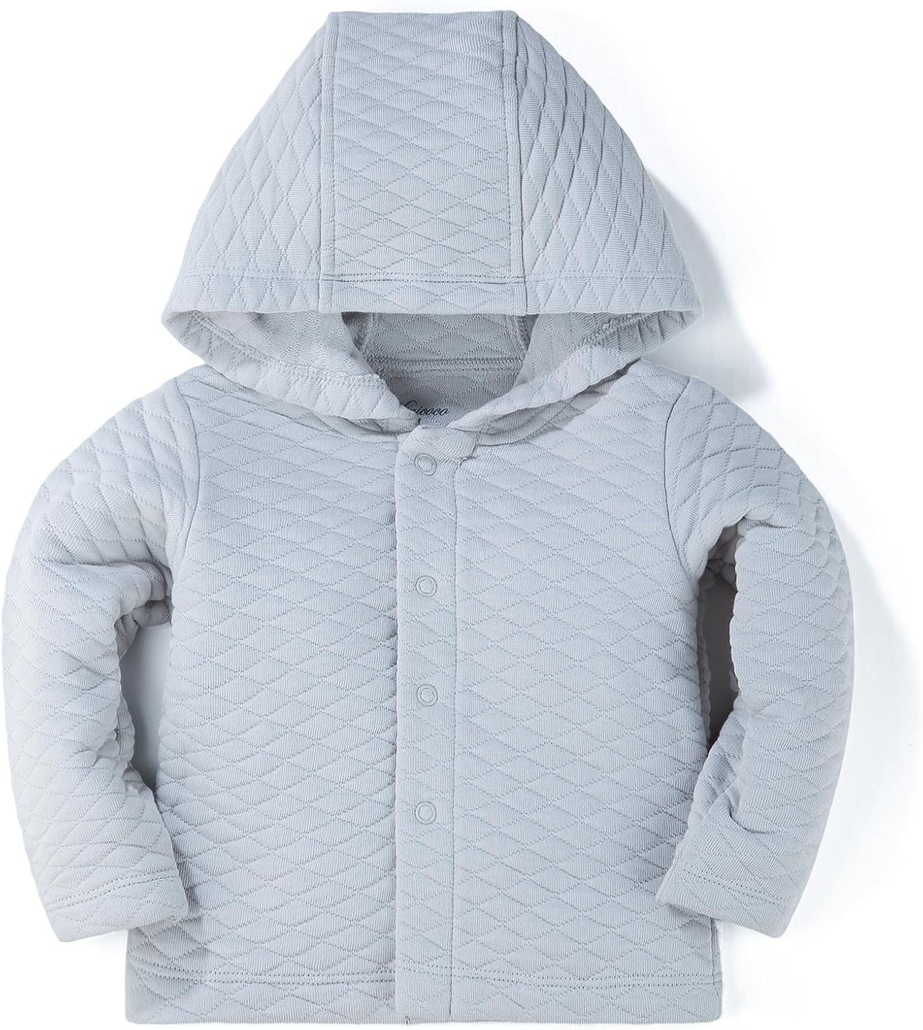 100% Cotton Baby Fall Hoodies Jacket, Comfortable Soft and Warm Baby Spring Jacket,0-24Months Solid-Coloured Coat