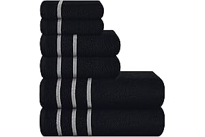 MyOwn Ultra Soft Black Towels Bath Set 6 Pack