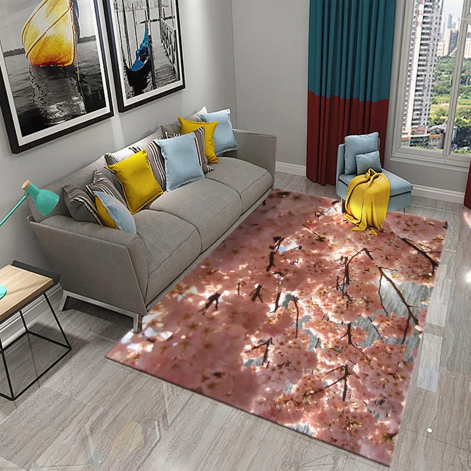 Tapis antidérapant 120x160 cm intérieur moelleux et sécurisé pour chambre