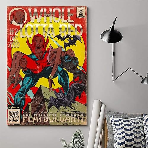 Miniatura 6 de Playboi Carti - Póster musical de cómic para habitación, arte de pared estético, decoración de dormitorio, 16 x 24 pulgadas (15.7 x 23.6 in)