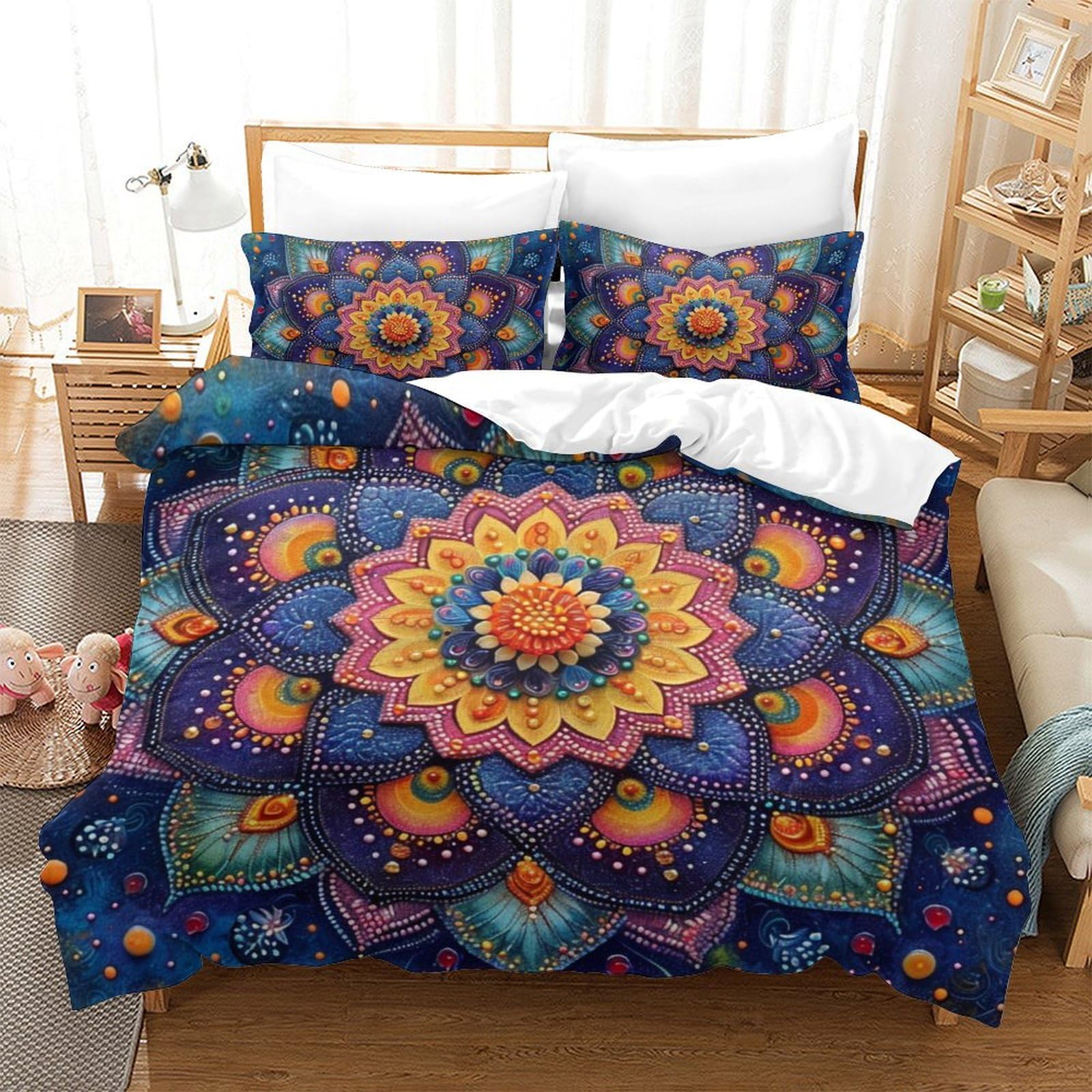 Housse de couette Man Bat Son Plein pour grand lit enfant parure 220x240cm anti-pli