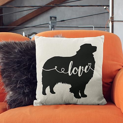 Miniatura 2 de M-Qizi Fundas de almohada de pastor australiano, regalos de pastor australiano, 18 x 18 pulgadas, funda de almohada decorativa para perros, regalos