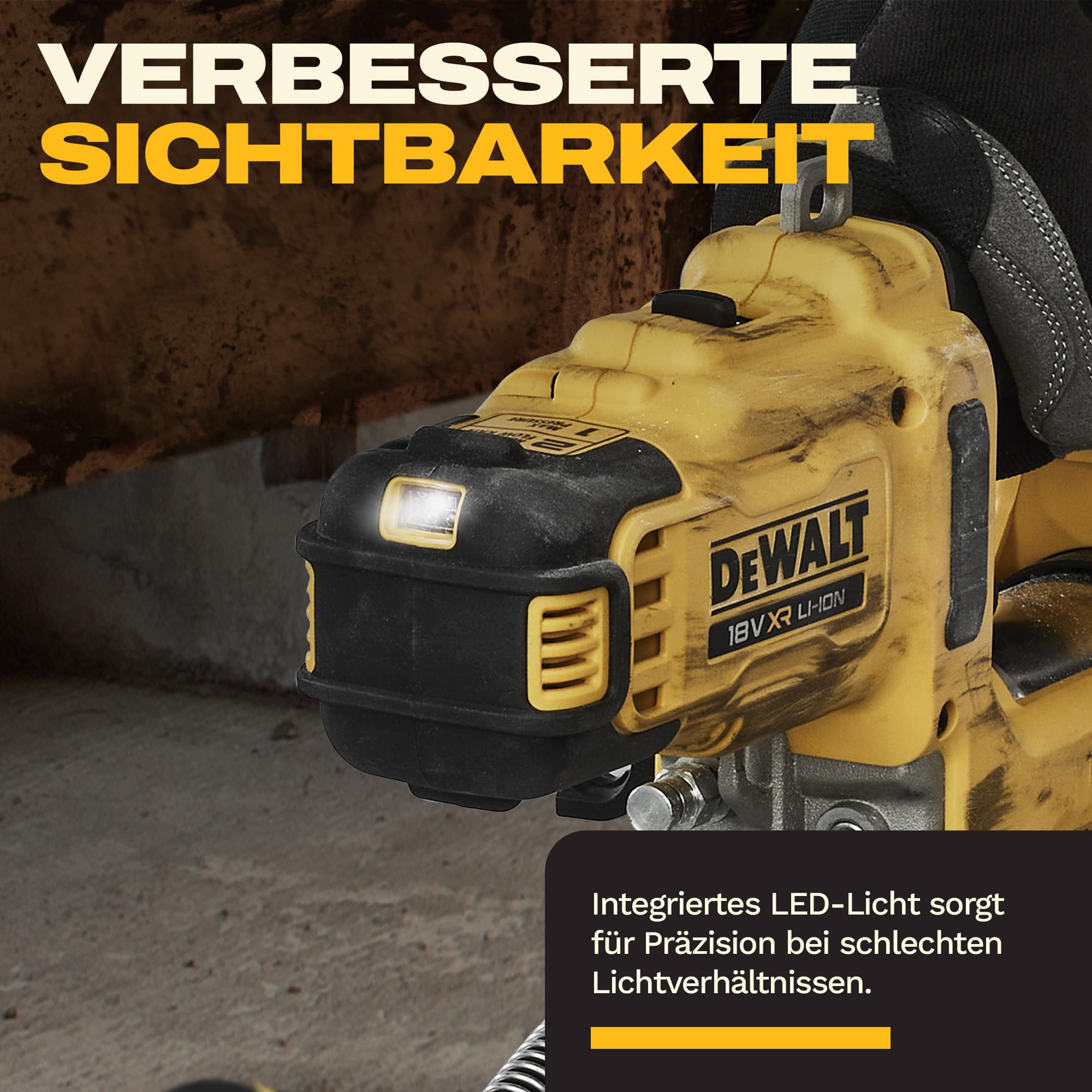 DEWALT DCGG581P1G-QW 18 V XR, 2 prędkości, z akumulatorem 5 Ah, DCGG581P1G-QW