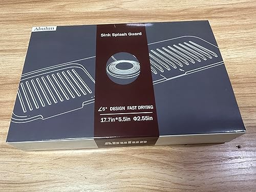 Miniatura 10 de Protector contra salpicaduras de silicona para fregadero de cocina (L-17.7 pulgadas)