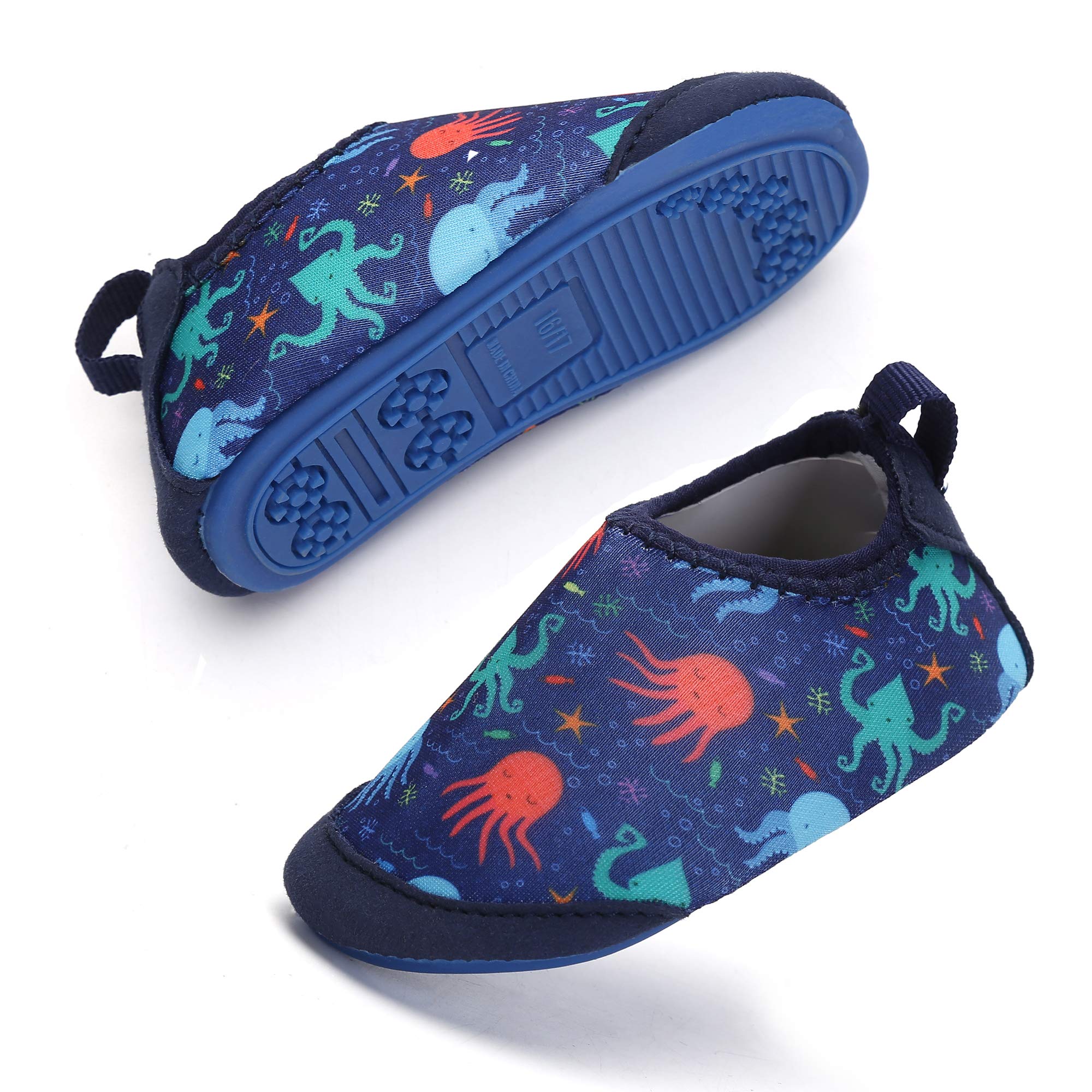 MoreDays Toddler Water Shoes Kids Non-Slip Baby Boys Girls Quick Dry Barefoot Aqua Socks Beach Swimming Pool Shoe