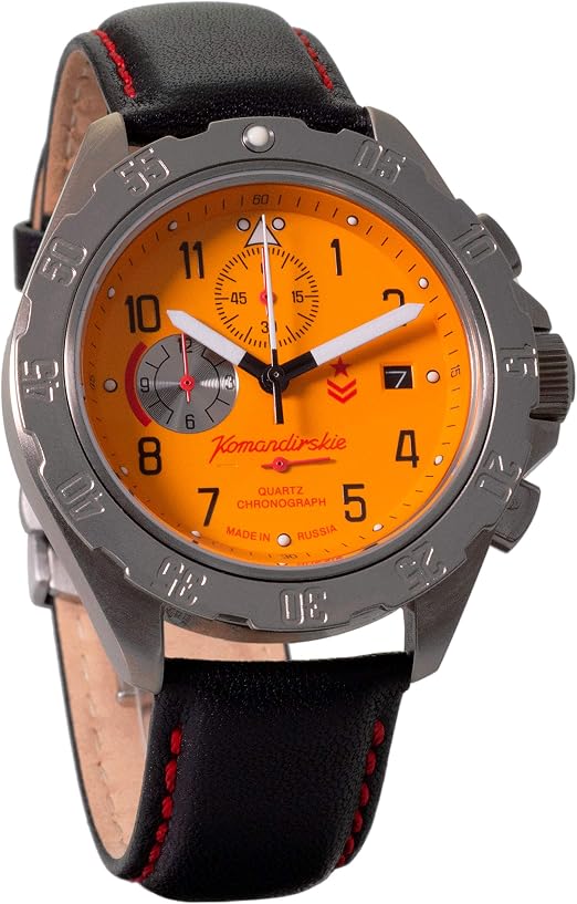 Vostok Komandirskie K34 340086 - Cronografo al quarzo, stile militare  russo, 100 m, edizione limitata : Amazon.it: Orologi