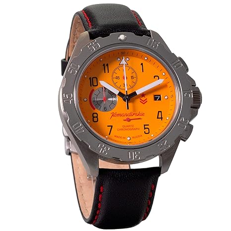 Vostok Komandirskie K34 340086 Quartz Chronograph Russian Military Wristwatch WR 100m Limited Edition