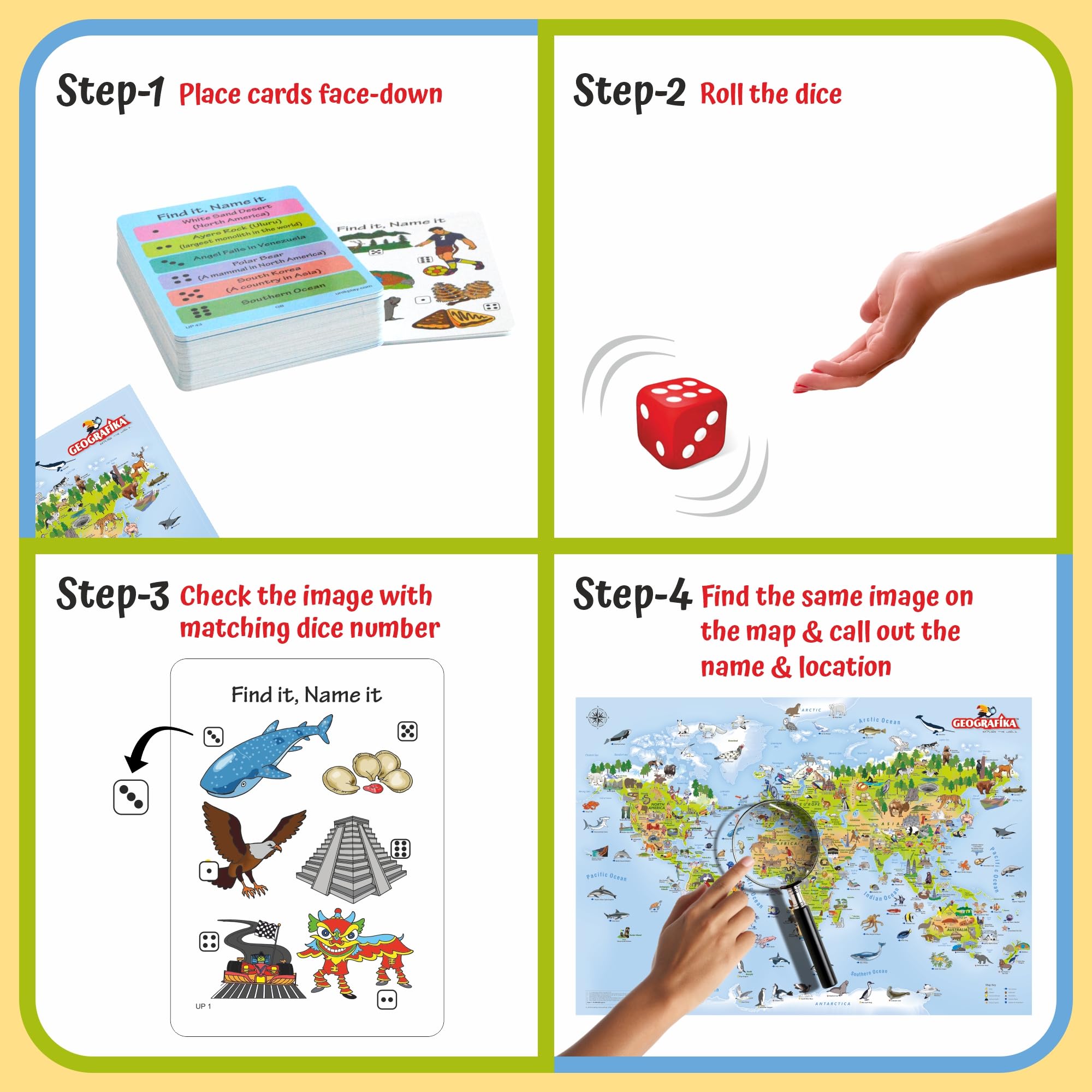 Geografika World Map Game - Educational Board Game for Kids -5