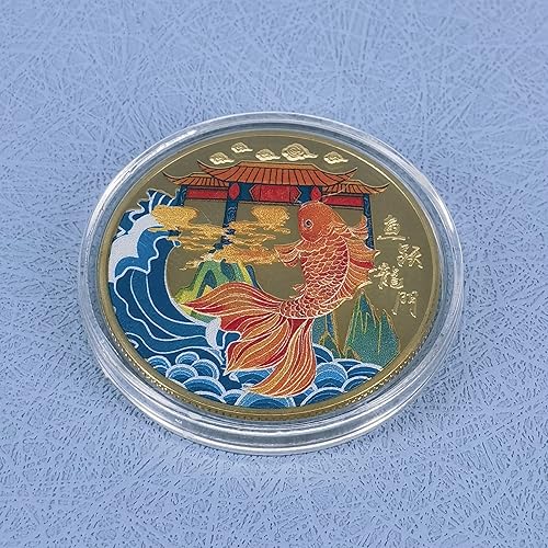 Miniatura 2 de La carpa salta sobre la puerta del dragón moneda de la suerte