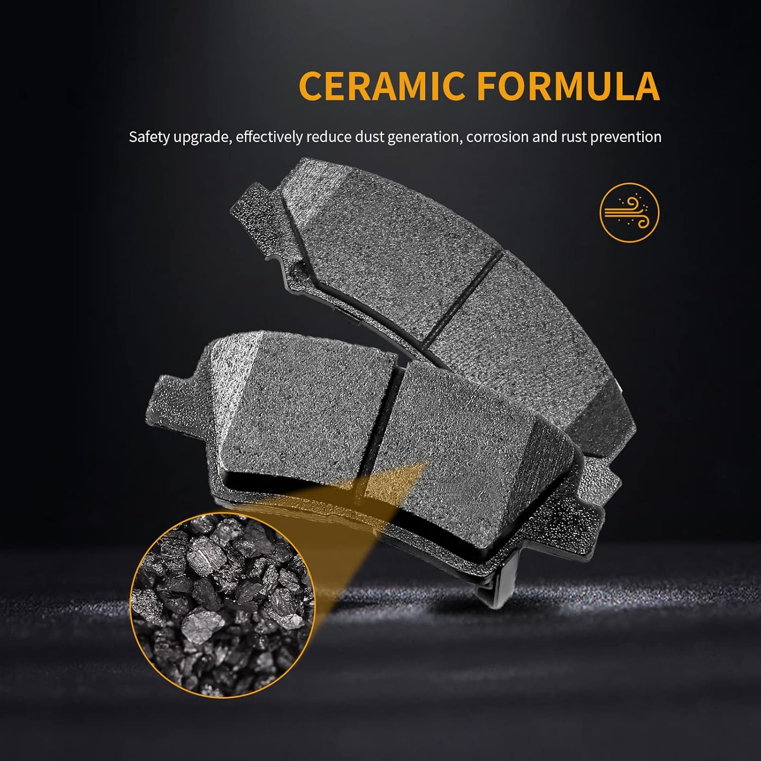 Front and Rear Disc Brake Pads Set Ceramic w/Hardware S1159 S1172 Replacement for 2006 2007 2008 2009 2010 2011 Buick Lucerne Cadillac DTS