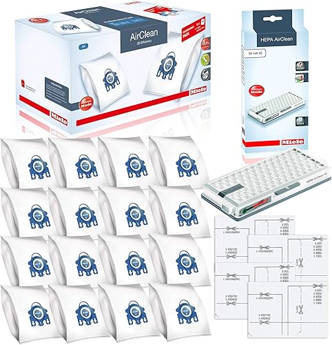 Miniatura 9 de Bolsa Miele 10123210 AirClean con eficiencia 3D, tipo GN, 4 bolsas y 2 filtros, blanca