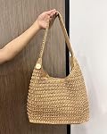 Straw Bags for Women, Summer Woven Tote Bag, Beach Shoulder Bag, Hobo Handbag for Vacation, Travel Casual Purse