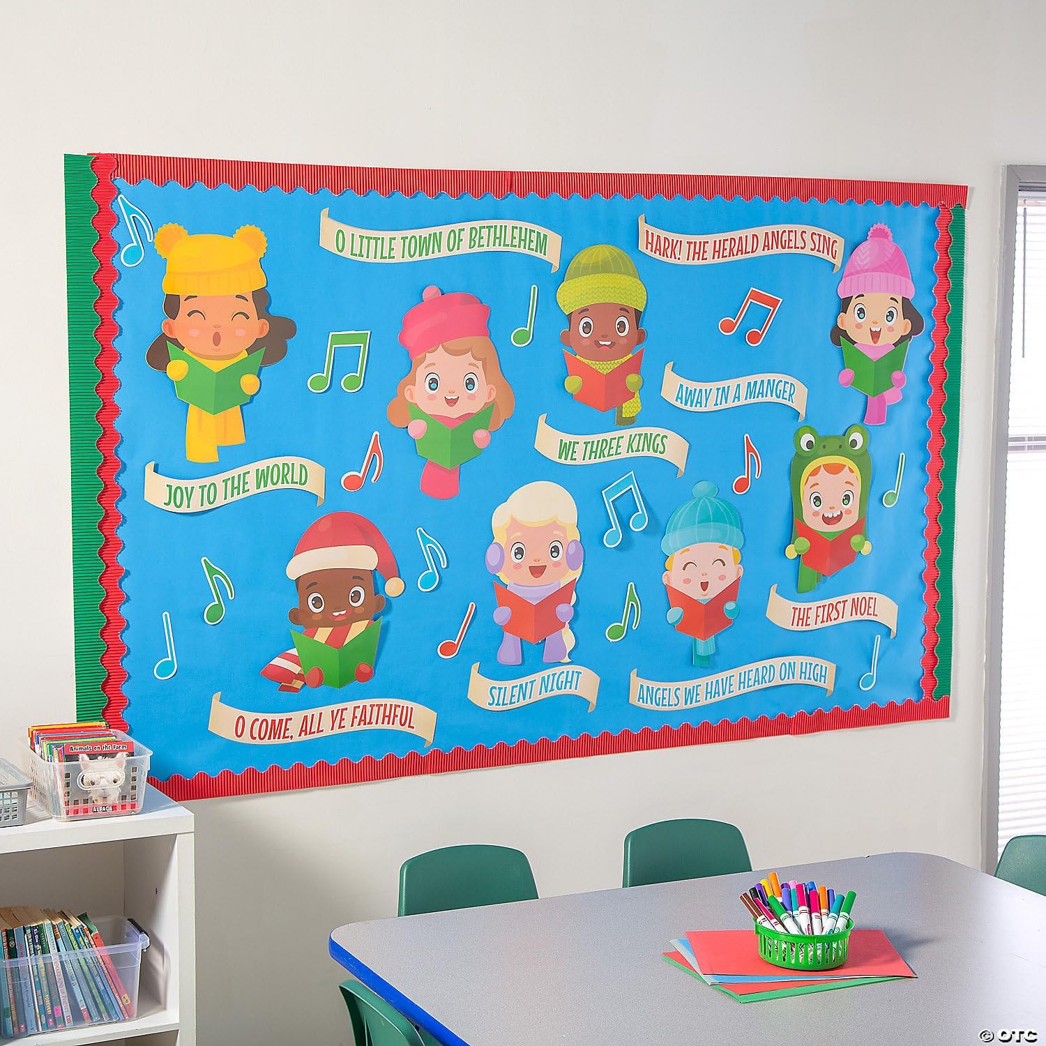 Uberoott Religious Christmas Caroling Bulletin Board Decorating Set - 32 Pc