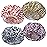4 PCS Shower Caps for Women, Elastic and Reusable Bath Caps, Double Waterproof Layers Shower Cap, Bathing Shower Caps, Environmental Protection Hair Bath Hat - Printed Color