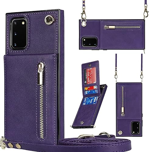 Miniatura 9 de Funda para teléfono Samsung Galaxy S10 Plus con correa cruzada, tarjetero de cuero, con cordón, ranuras de crédito, cierre magnético, accesorios