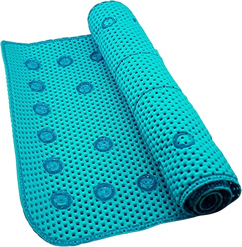 Miniatura 2 de Tapete de baño y ducha suave con textura acolchada de gofre, para spa, baño, ducha y baño, antideslizante, 27.5 x 16 pulgadas, con ventosas y