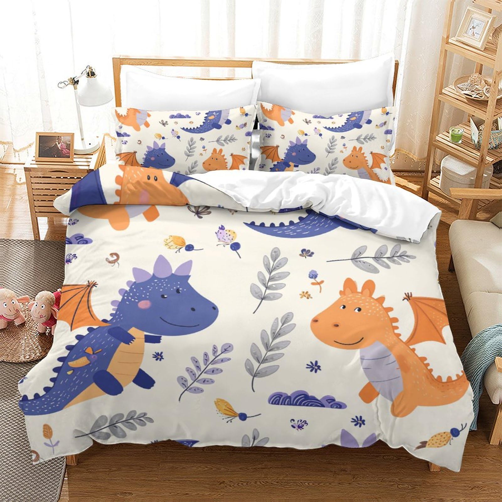 Housse de couette dinosaure 3D pour transformer la chambre des enfants et ados