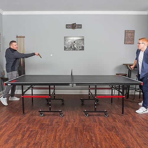 Miniatura 4 de Penn 5.0 - Pala de ping pong profesional  Pala de tenis de mesa con hoja de 7 capas, goma suprema de pista y respaldo ultra esponja