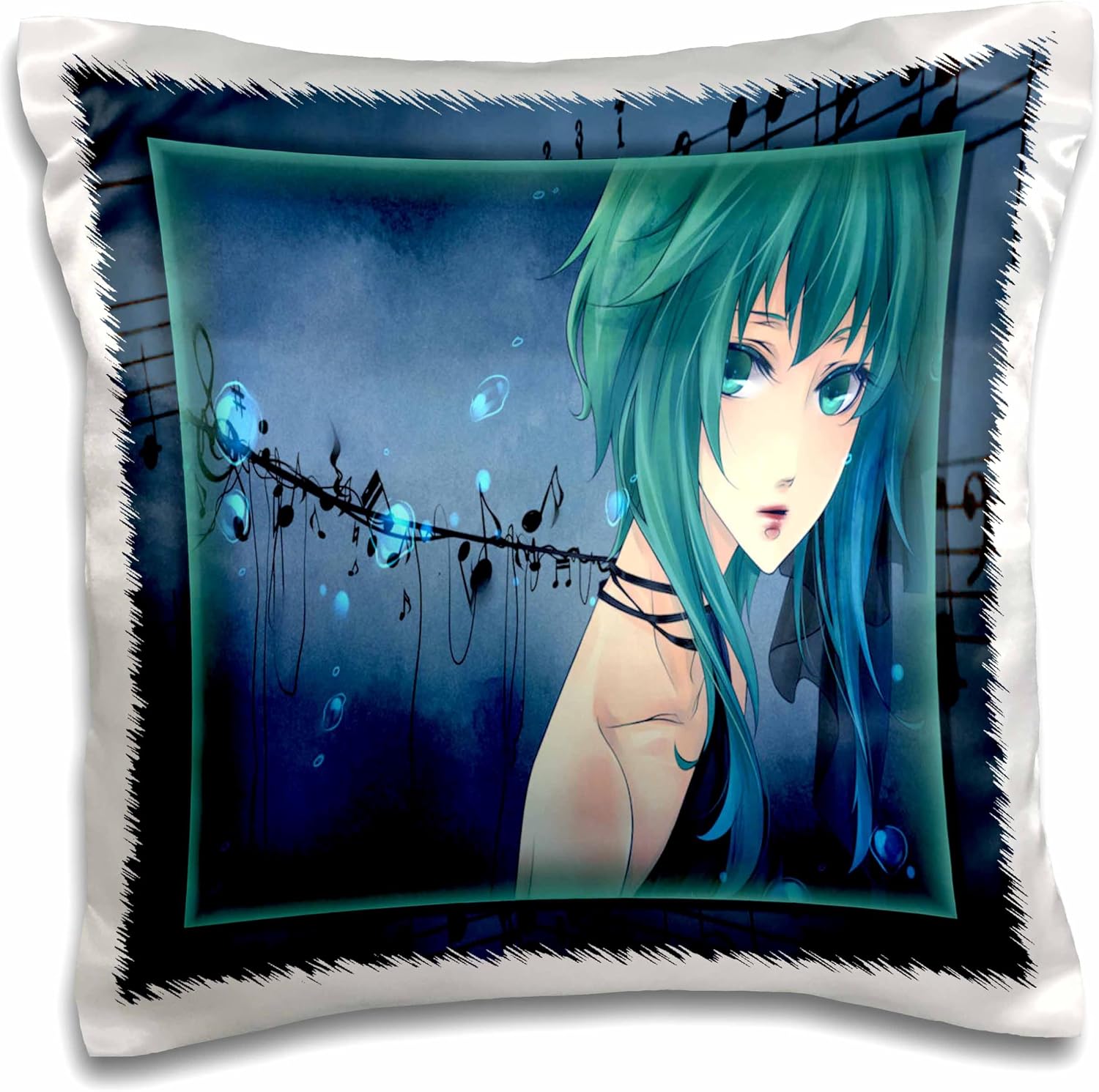 3dRose Anime and Notes 16x16 inch Pillow Case