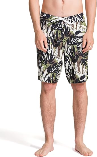 Volcom Mens 20" Mod-Tech Board Shorts- Stretch, UPF 50+ Sun Protection, Quick-Dry Swim Bottoms, Manic Wintermoss, 31