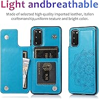 Vista 5 de Asuwish Funda compatible con Samsung Galaxy S20 Plus Glaxay S20+ 5G y protector de pantalla de vidrio templado con ranura para tarjetero, soporte
