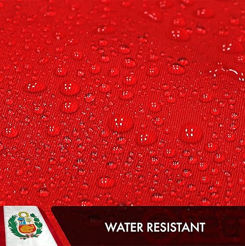 Miniatura 6 de G128 Bandera peruana de Perú  3 x 5 pies  Serie ToughWeave doble cara bordado de poliéster 210D  Bandera de país, diseño bordado, interior y