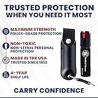 Vista 3 de Smith & Wesson Pepper Shield - Spray de pimienta grande de liberación rápida para mujeres, espray de autodefensa de fuerza policial