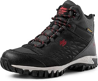 Jack Walker JW6255 Men's Hiking Shoes Waterproof Boots Lightweight Breathable Hiking Trekking Shoes Black Price In India