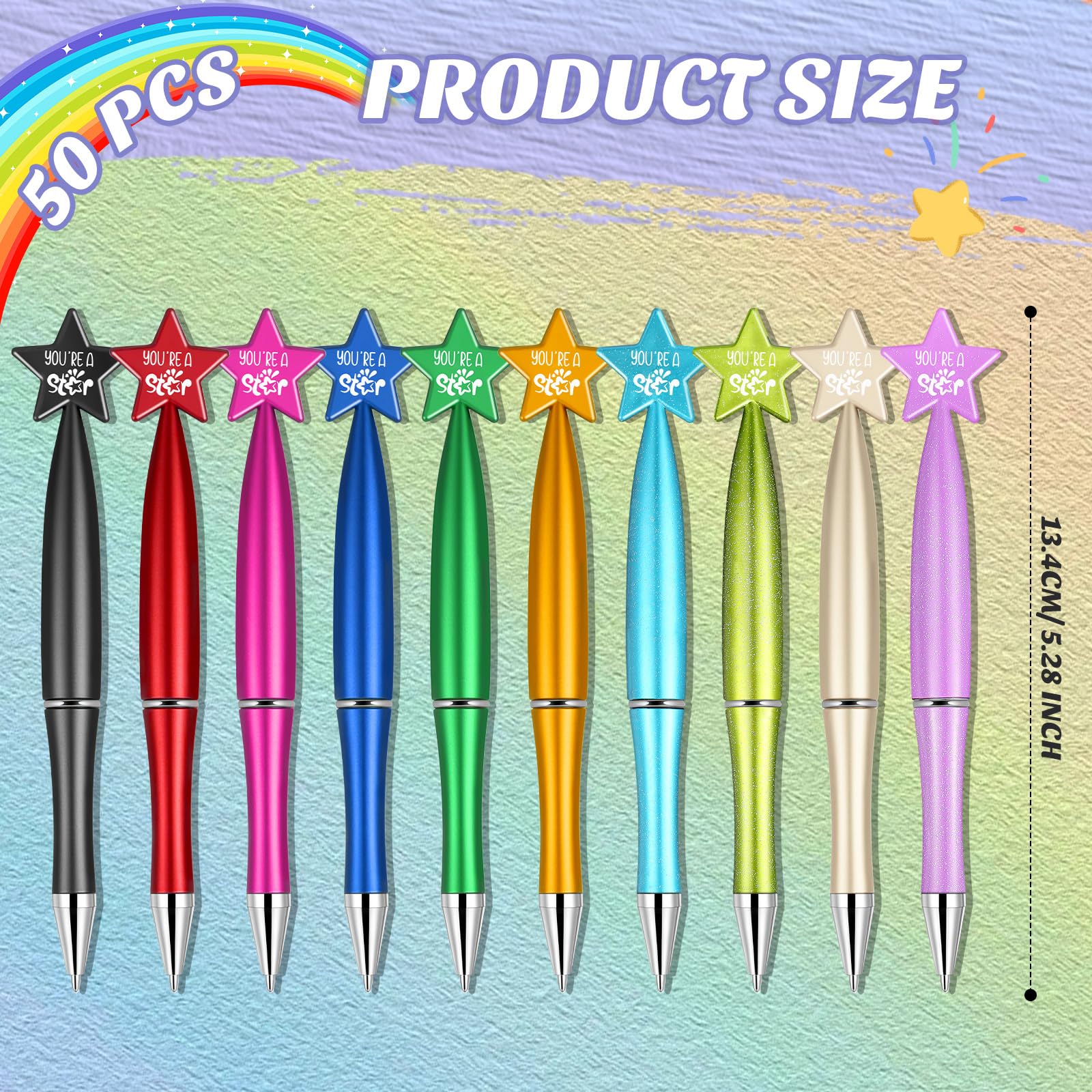 You're A Star Ballpoint Pens Bulk 50 Pack - Teacher Student Employee Appreciation Gifts