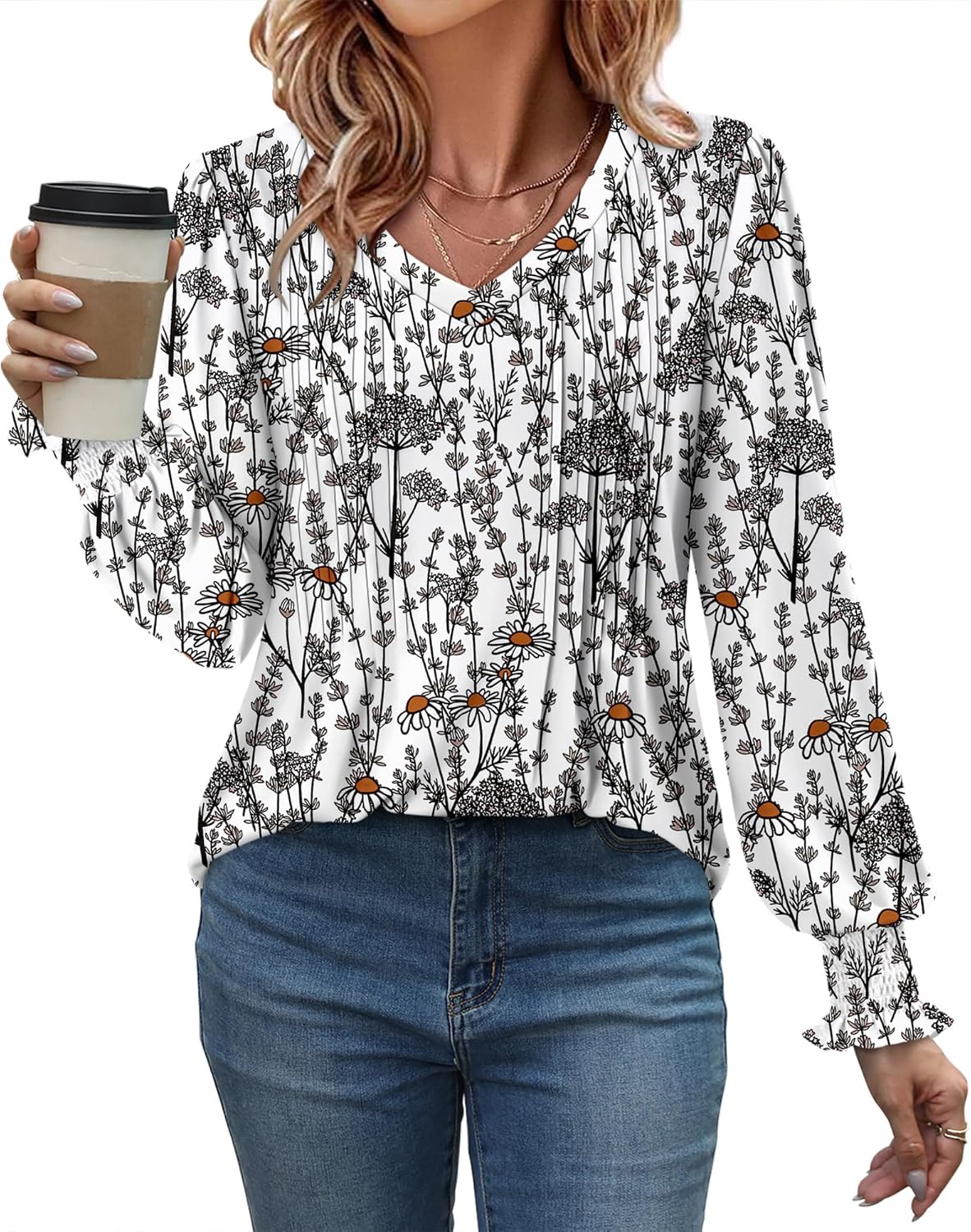 ROSELINLIN Womens Long Sleeve Tunic Tops Fall Blouse Shirts - Image 4