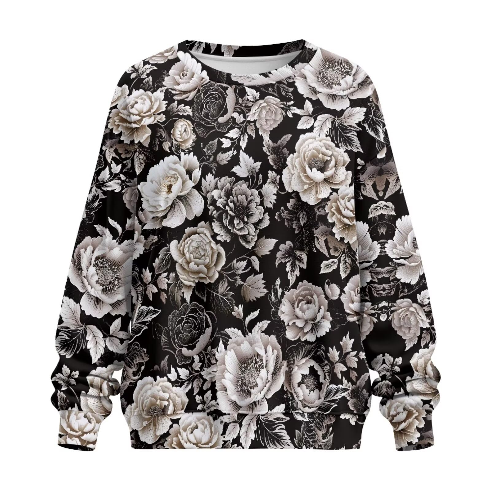 Damska bluza oversize sweter top okrągły dekolt bluzy z kapturem jesień zima sweter z kieszenią wygodne stroje