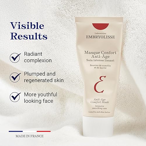 Miniatura 3 de Embryolisse Mascarilla antiedad, máscara facial nocturna de ácido hialurónico y vitamina E, crema antiarrugas natural y orgánica, loción sin