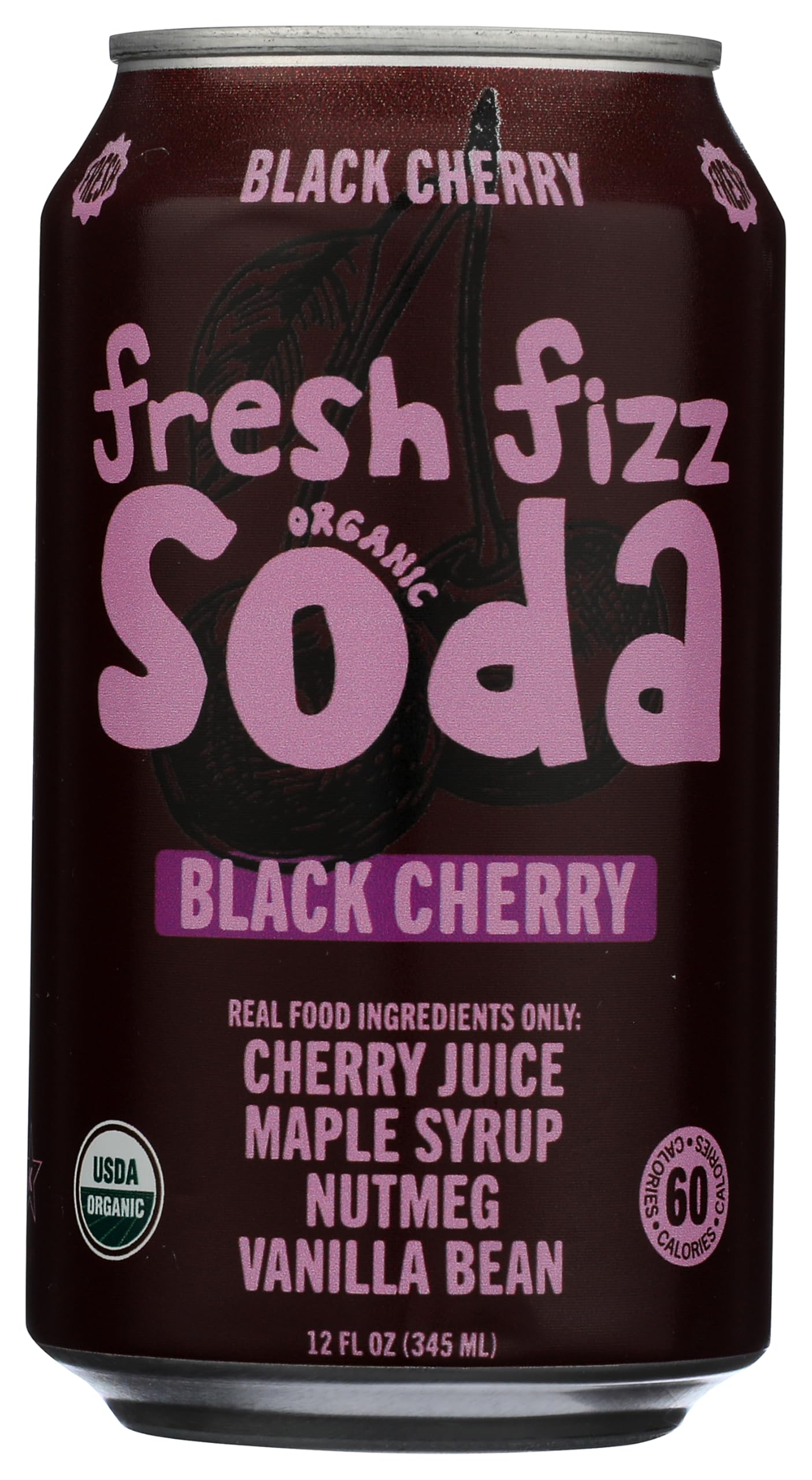 Sodas Organic Soda - All Natural Soda Sweetened With Honey, Flavors Include Sparkling Juices and Soda Pops Like Cola and Ginger Ale - No Stevia Aftertaste, Made With Real Food Ingredients. Great For Paleo And SCD Diets (4-pack, Black Cherry)