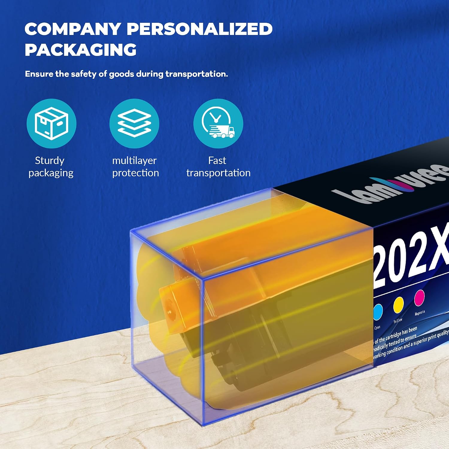 202x 3-Pack Cyan Magenta Yellow Toner Cartridges with Chip Replacement for HP 202X CF501X CF502X CF503X Use with Color Pro MFP M281fdw, M281cdw, Color Pro M254dw Series Printer