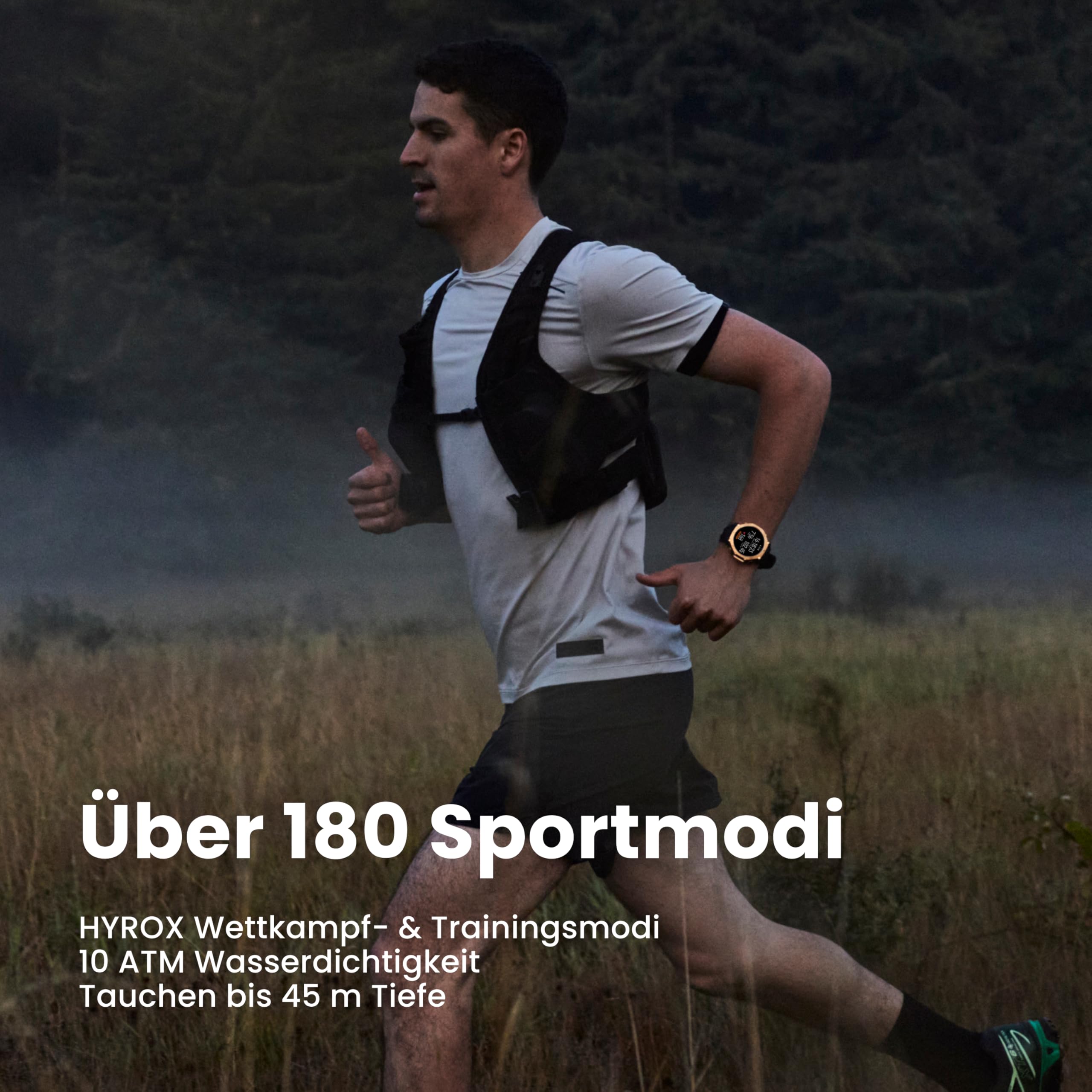 Amazfit T-Rex 3 Pro Outdoor Smartwatch 48mm Saphir-AMOLED-Display Titan-Lünette Dualband-GPS Offline-Karten 25 Tage Akku 10 ATM 180+ Sportmodi
