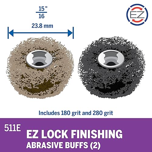 Miniatura 3 de Dremel 511E EZ Lock - Pulidores abrasivos de grano grueso y grano medio, paquete de 2