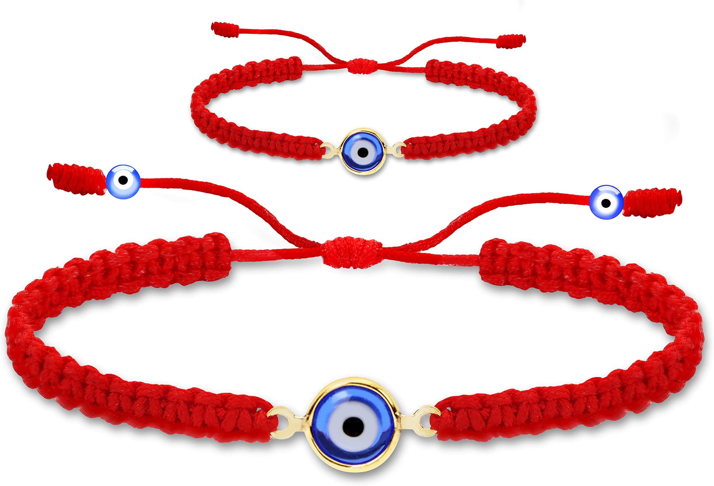 Mommy and Me Set of 2 - Red String Evil Eye Bracelet for Protection, Mal De Ojo
