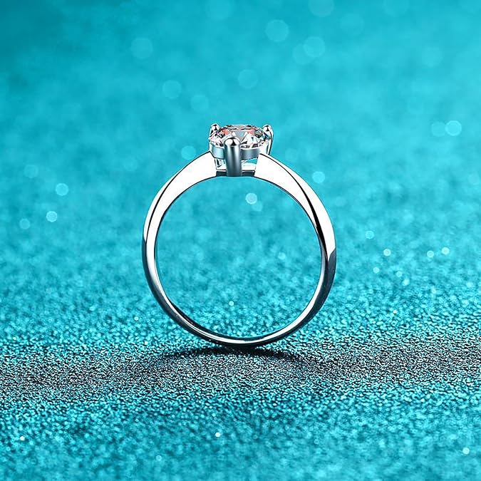 14K Gold 0.5, 1 & 2 Carat Heart-shaped Radiance Diamond Engagement Rings for Women | D-color VVS2 Excellent Cut | Promise Ring