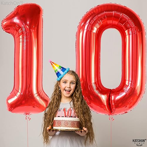 Miniatura 3 de KatchOn, Globo rojo 0 de 50 pulgadas, globos de 0 dígitos, decoraciones de fiesta rojas, globo rojo cero, globos del número 0 para decorar