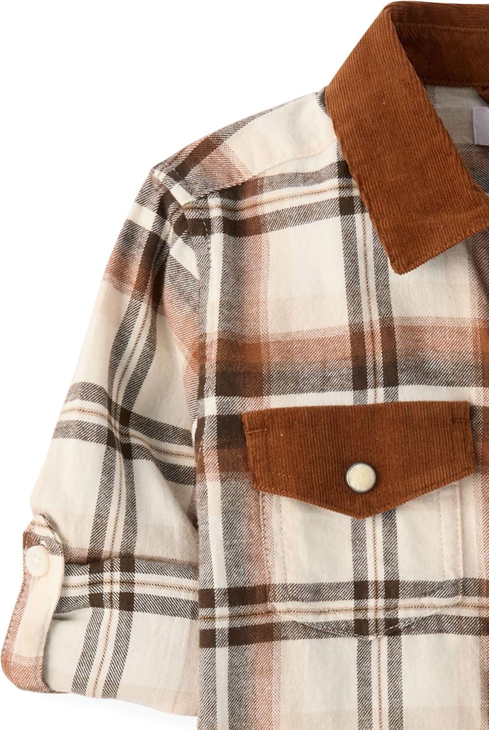 Gymboree Boys' and Toddler Long Sleeve Flannel Snap Front Shirt