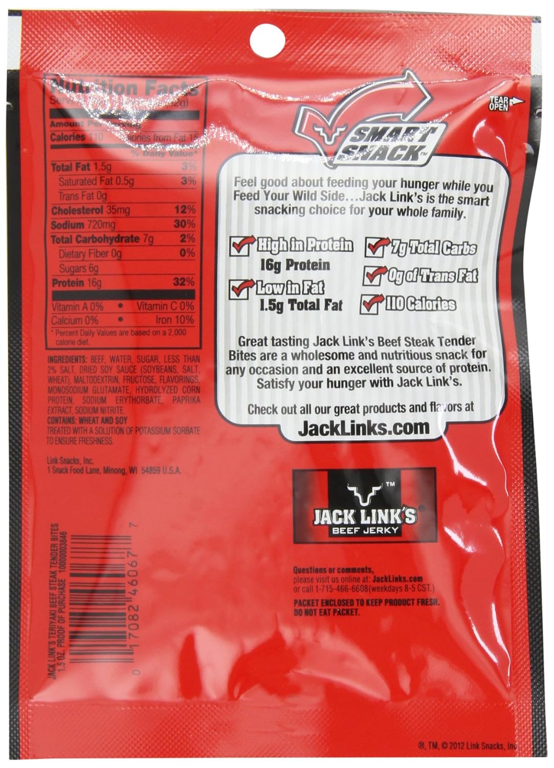 Jack Links Beef Jerky Jack Links Teriyaki Nuggets, 1.5-Ounce Bags (Pack of 10)