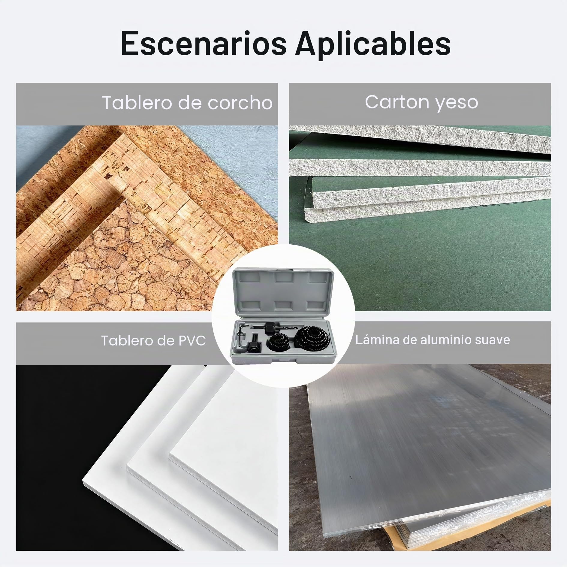 11 Piezas Sierras de Agujero en Acero al Carbono, 19-64 MM Serras Perfuradoras Acero al Carbono, Serras para Madera, Plástico y PVC con Estuche de Almacenamiento Portátil