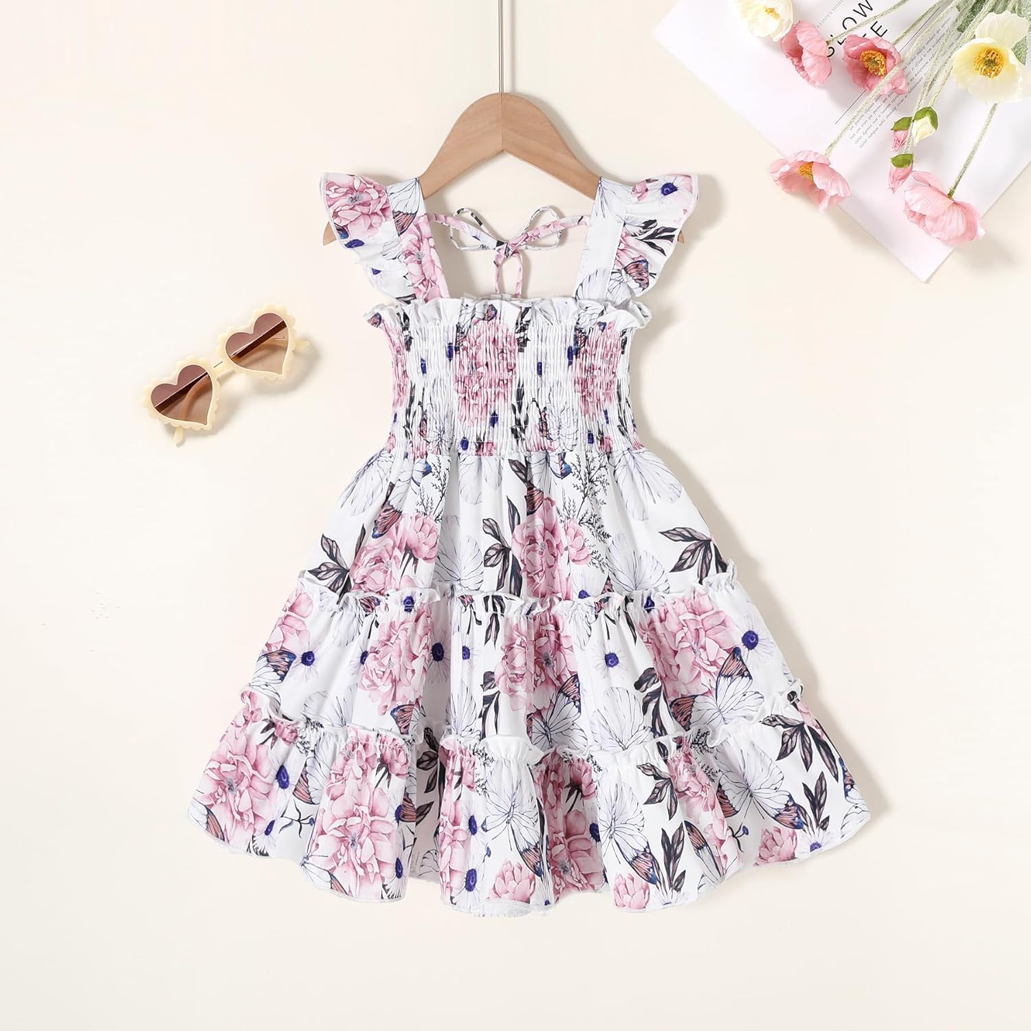 YOUNGER TREE Toddler Girl Dress Kids Sleeveless Ruffle Dresses for Girls Summer Outfits Beach Sundress - Image 3