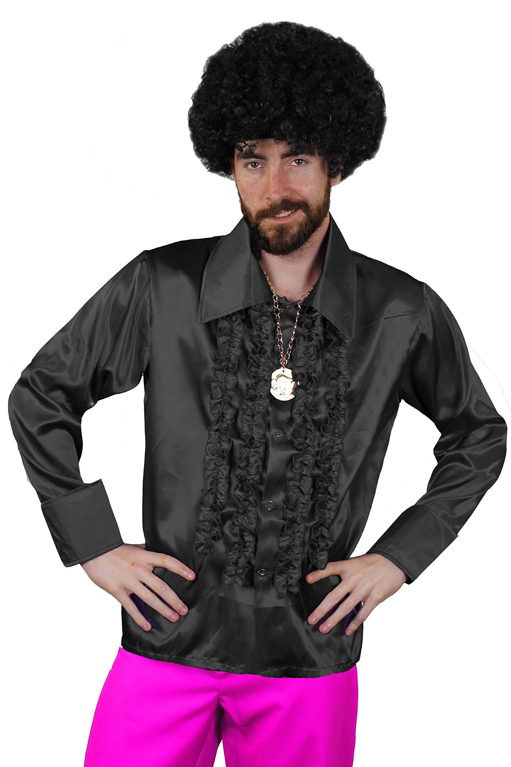 Disco Shirt Dame, Zwart - De verkleedzolder, voor al uw feestartikelen